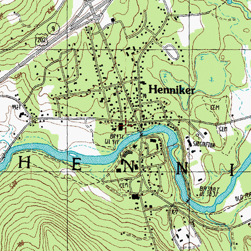 Topographic Map of Cogswell Memorial Middle School, NH