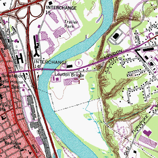 Topographic Map of Concord Post Office, NH