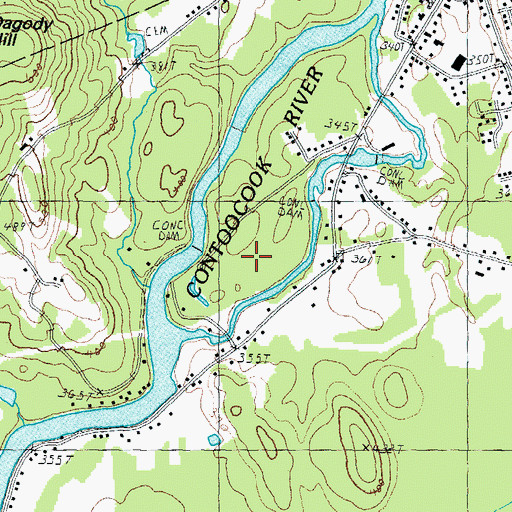 Topographic Map of Contoocook Park, NH