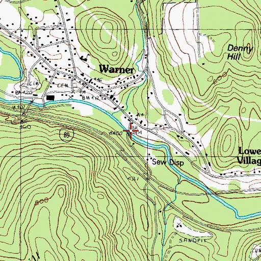 Topographic Map of Dalton Bridge, NH
