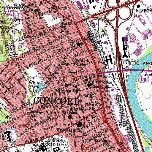 Topographic Map of Dormition-Theotokos Orthodox Church, NH