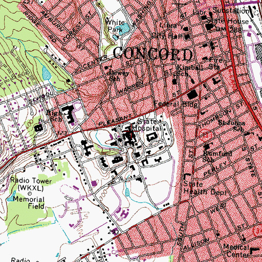 Topographic Map of Dorothy M Breene Memorial Library, NH