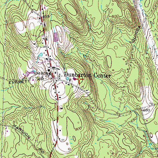 Topographic Map of Dunbarton Elementary School, NH