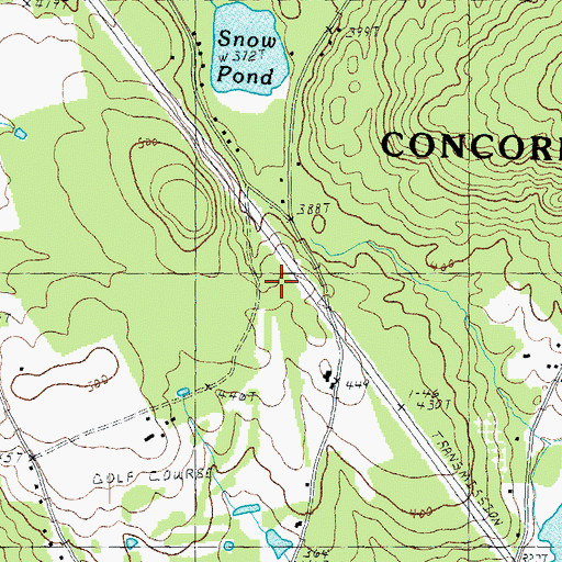 Topographic Map of Elgin Kirby Ski Area, NH