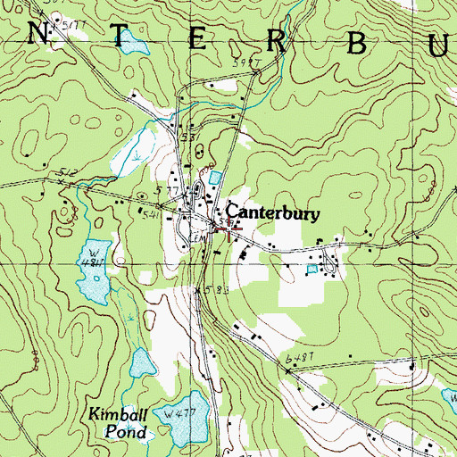 Topographic Map of Elkins Public Library, NH
