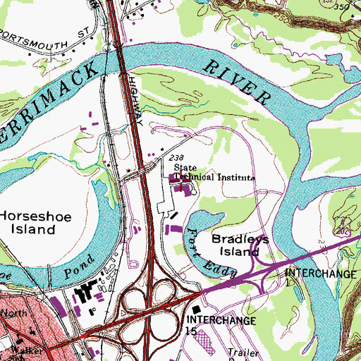 Topographic Map of Farnum Library, NH