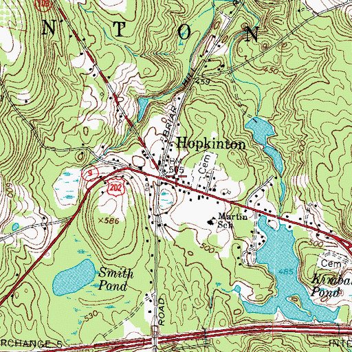 Topographic Map of First Congregational Church, NH