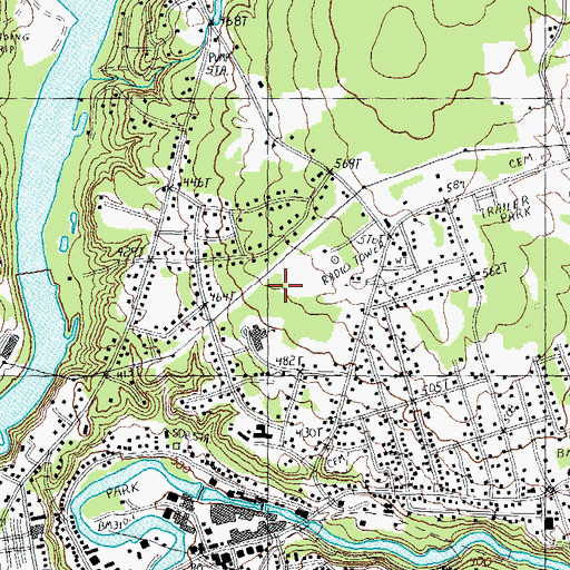 Topographic Map of Franklin Middle School, NH