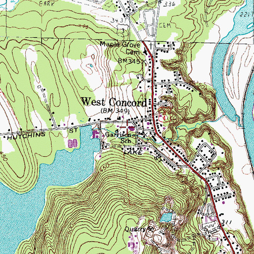 Topographic Map of Garrison Park, NH