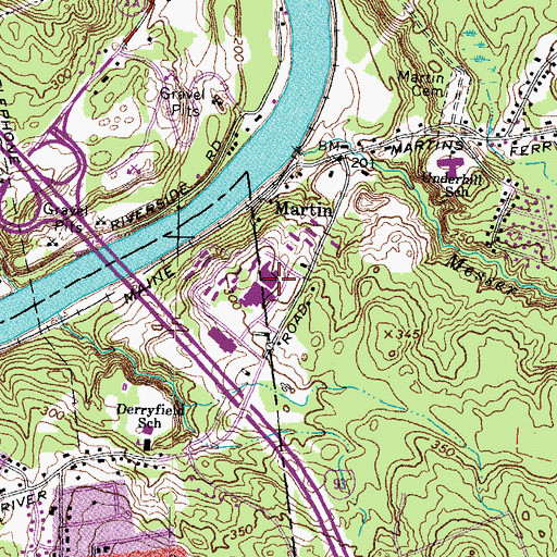 Topographic Map of Germaine C Shapiro Library, NH