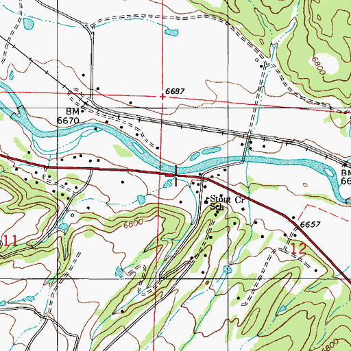 Topographic Map of Cherry Creek, CO