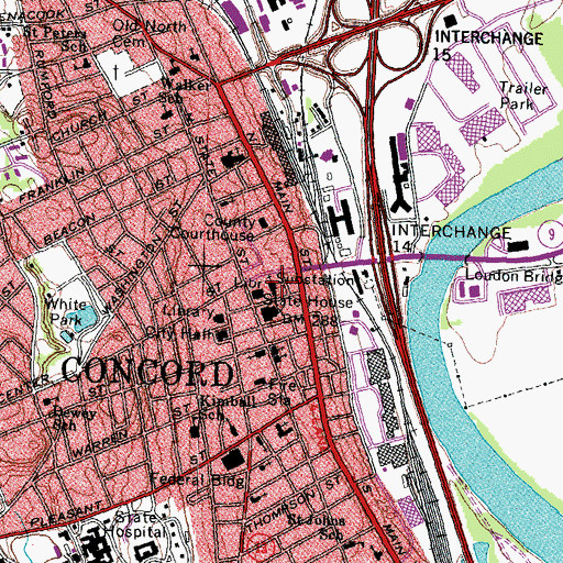 Topographic Map of Greek Orthodox Church, NH