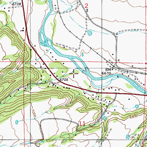Topographic Map of West Creek, CO
