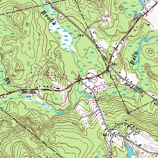 Topographic Map of Heath Cemetery, NH