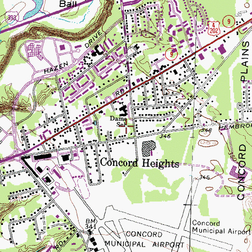 Topographic Map of Heights Playground, NH