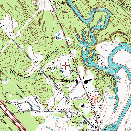 Topographic Map of Hopkinton Fair Grounds, NH