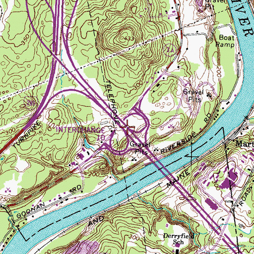 Topographic Map of Interchange 10, NH