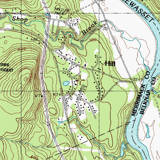 Topographic Map of Jennie D Blake School, NH