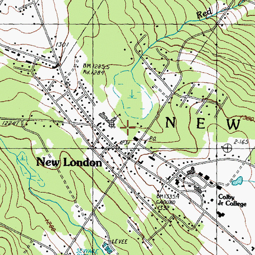 Topographic Map of Kearsarge Regional Elementary School at New London, NH