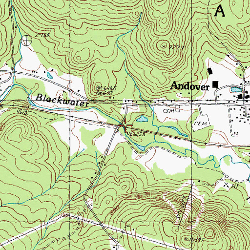 Topographic Map of Keniston Bridge, NH