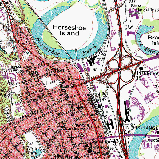 Topographic Map of Kimball-Jenkins Estate, NH