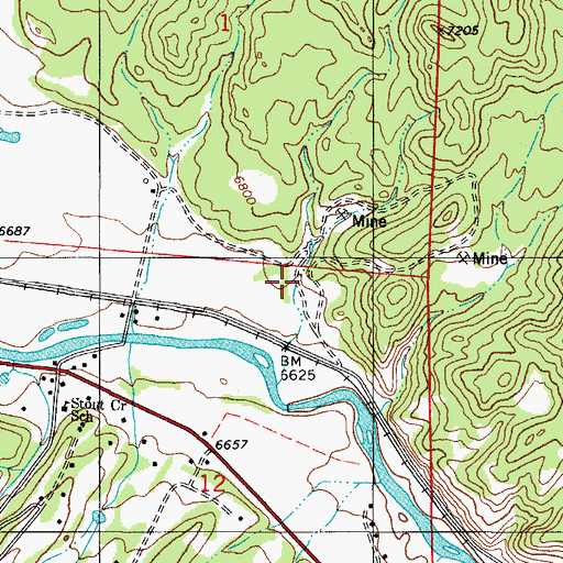 Topographic Map of Falls Gulch, CO