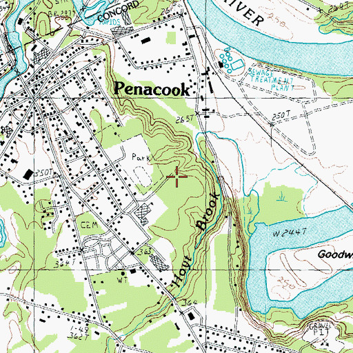 Topographic Map of Merrimack Valley Middle School, NH