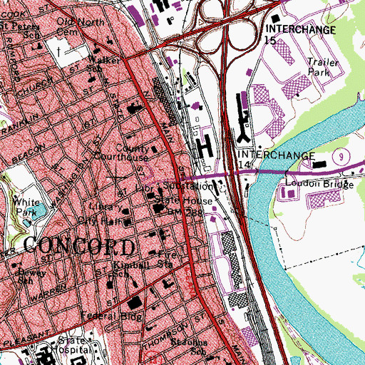 Topographic Map of Museum of the New Hampshire Historical Society, NH