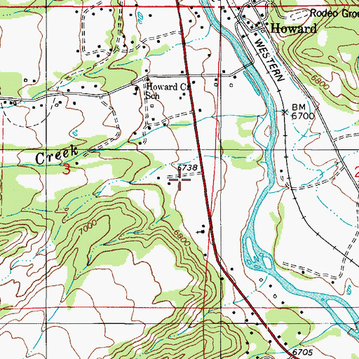 Topographic Map of Union Church, CO