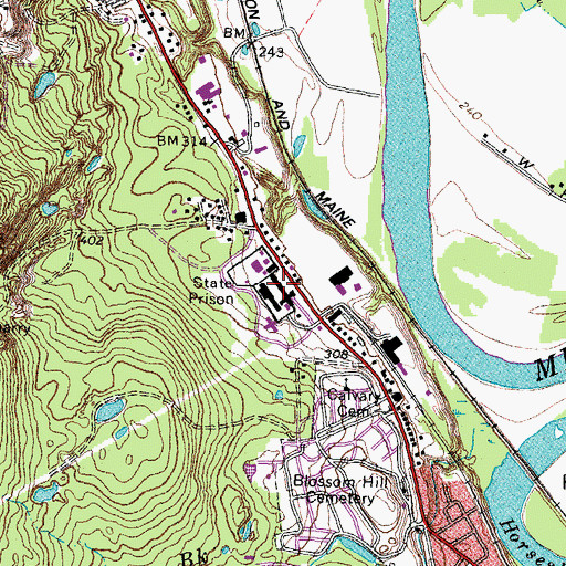 Topographic Map of New Hampshire State Prison Library, NH