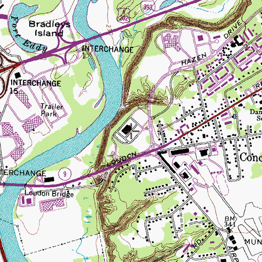 Topographic Map of New Hampshire State Supreme Court, NH