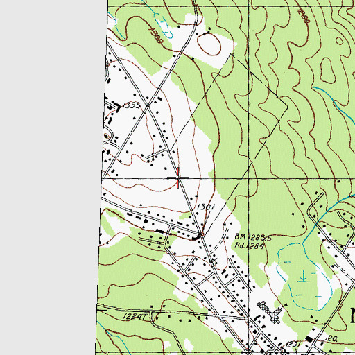 Topographic Map of New London Historical Society Building, NH
