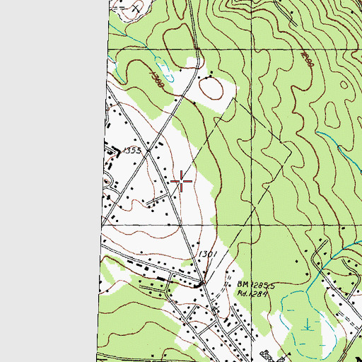 Topographic Map of New London Shopping Center, NH