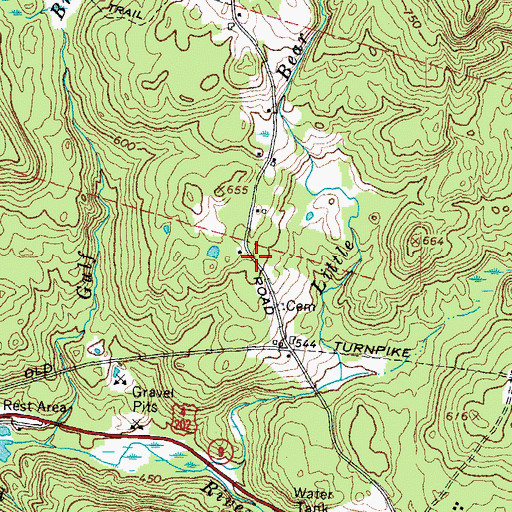 Topographic Map of North Road School (historical), NH