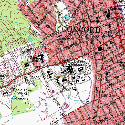 Topographic Map of Office of Alcohol and Drug Abuse Prevention Library, NH