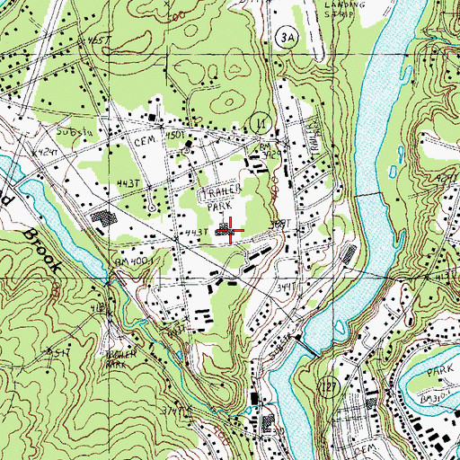 Topographic Map of Paul A Smith School, NH