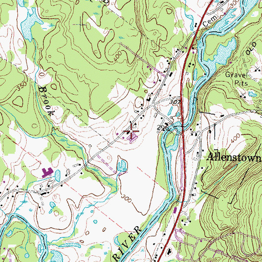 Topographic Map of Pembroke Place School (historical), NH