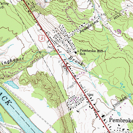 Topographic Map of Pembroke Street Cemetery, NH