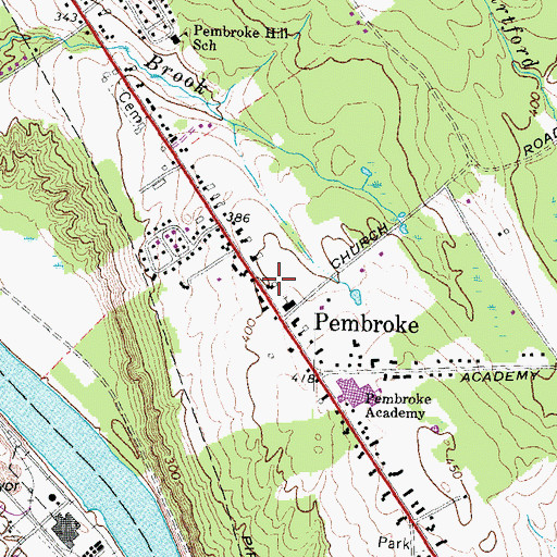 Topographic Map of Pembroke Town Hall, NH