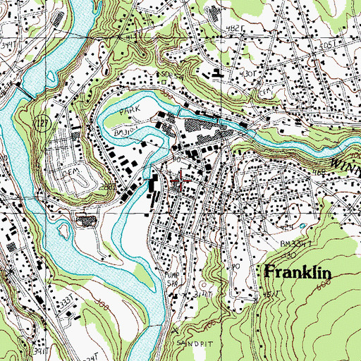 Topographic Map of Saint Marys School, NH