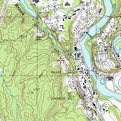 Topographic Map of Saint Pauls Church, NH