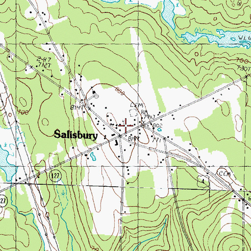 Topographic Map of Salisbury Community Church, NH