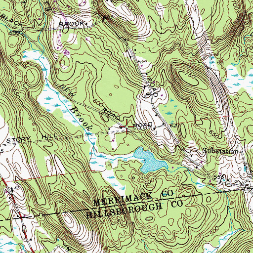 Topographic Map of School Number 1 (historical), NH