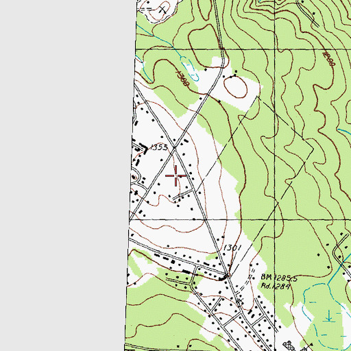 Topographic Map of Scytheville Row Shopping Center, NH