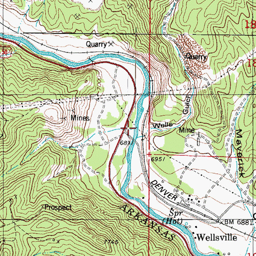 Topographic Map of Spring Gulch, CO