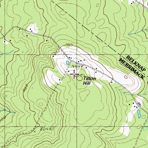 Topographic Map of Tilton Hill Cemetery, NH