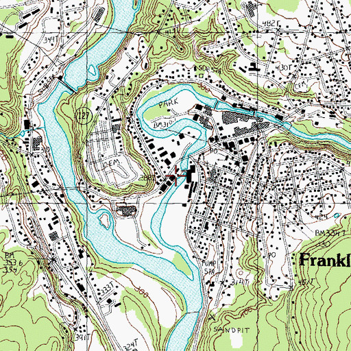 Topographic Map of Unitarian Church of Franklin, NH