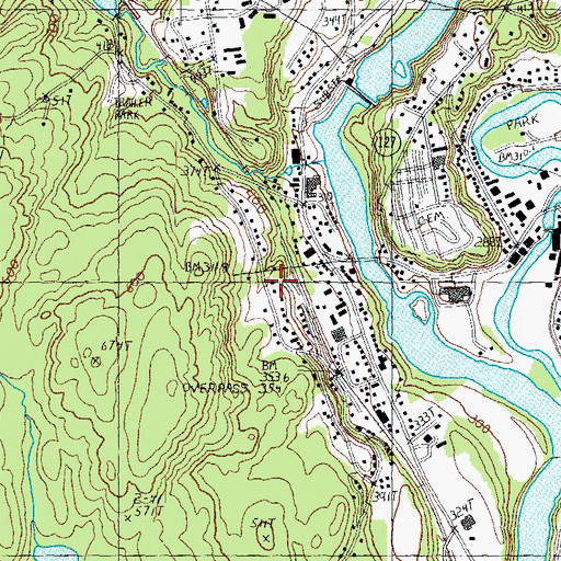 Topographic Map of West Franklin, NH