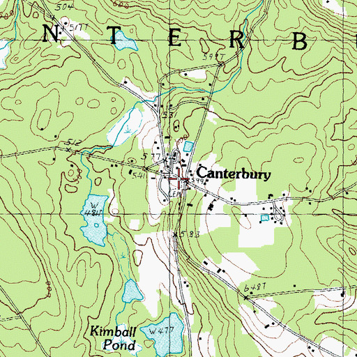Topographic Map of Zions Hill Cemetery, NH