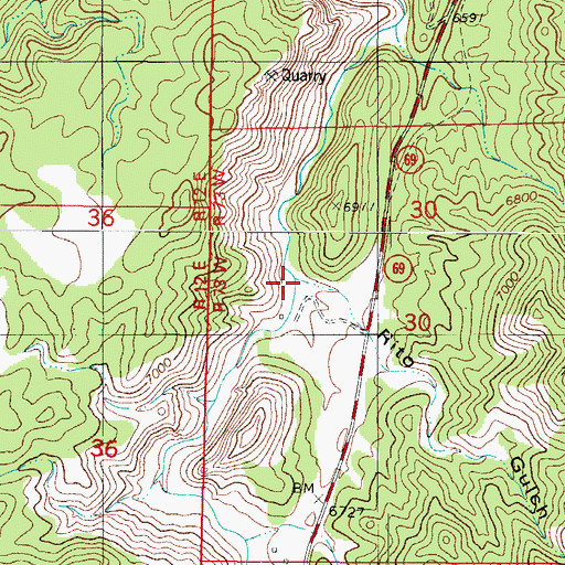 Topographic Map of Rito Gulch, CO